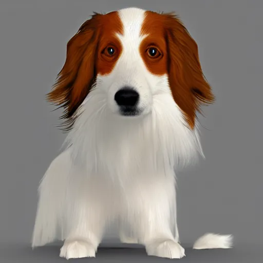 Image similar to kooikerhondje dog, 4k, photorealistic