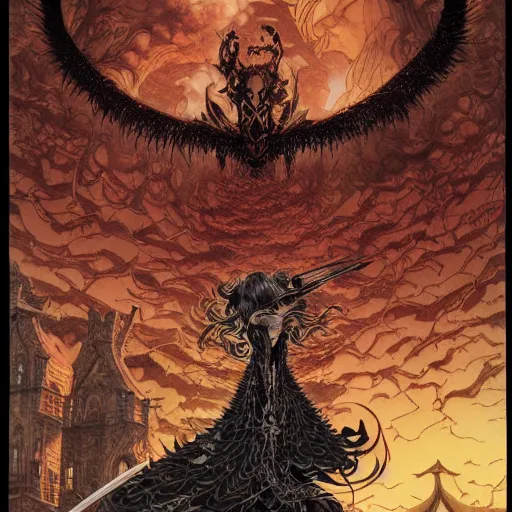 Prompt: black swan melting, castelvania, by yoichi hatakenaka, masamune shirow, josan gonzales and dan mumford, ayami kojima, takato yamamoto, barclay shaw, karol bak