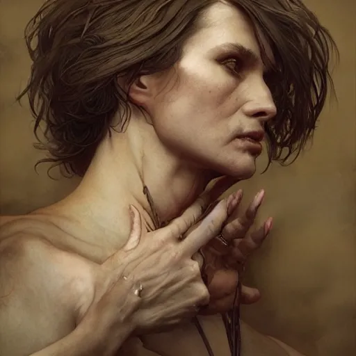 Image similar to anthony fauci seething, lower back, ultra realistic, concept art, intricate details, eerie, horror, highly detailed, photorealistic, octane render, 8 k, unreal engine. art by artgerm and greg rutkowski and alphonse mucha