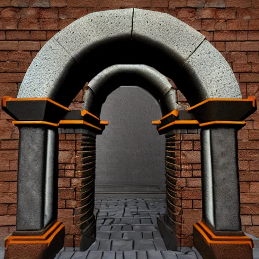 Image similar to dark portal entrance, 3d fantasy video game