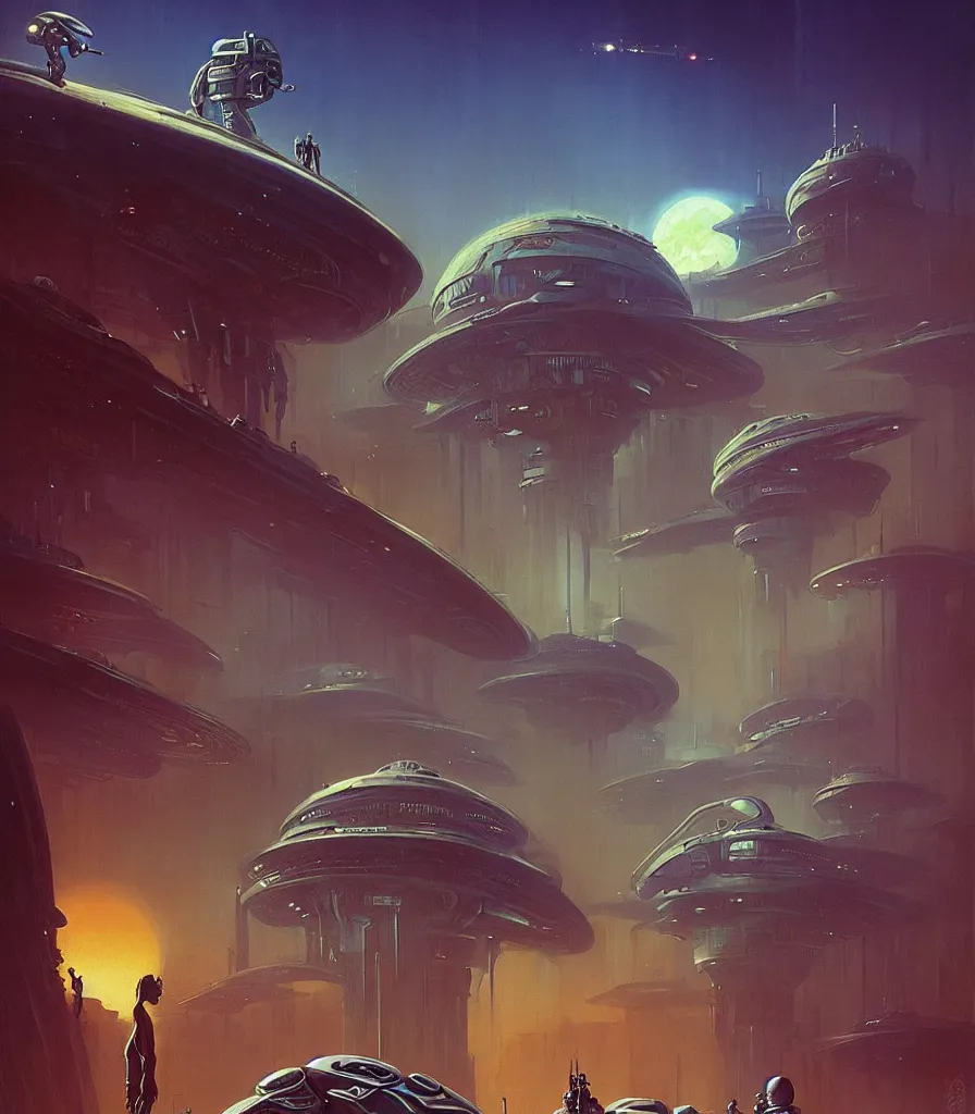 Prompt: exquisite imaginative scifi alien poster art, movie art, cyberpunk, james gurney, james jean, frank frazetta, 8 k, denoised, sharp, crisp, high quality, cinematic wes anderson and hasui kawase and scott listfield sci - fi style hyperrealism