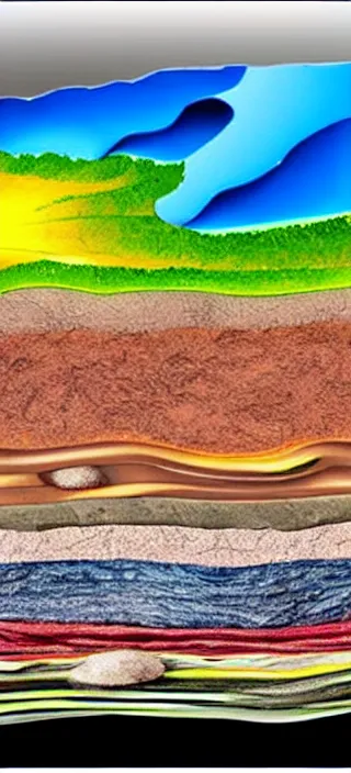 Image similar to layers of the earth's crust, cut - away view