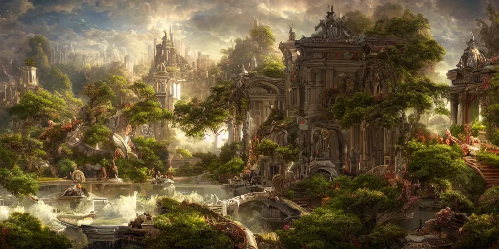 Image similar to a beautiful photo of Arcadia, award winning photo, hyper detailed, cinematic