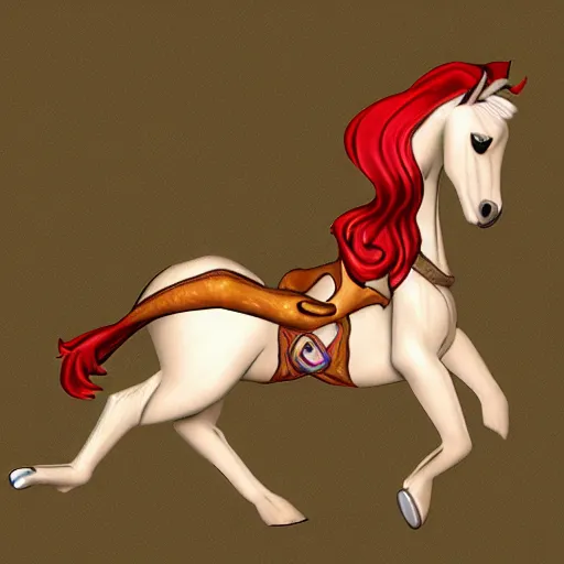 Image similar to an anthropomorphic horse character