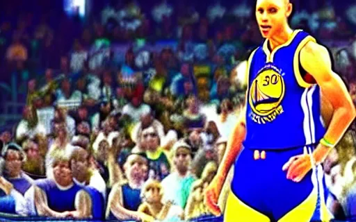 Image similar to a still of steph curry in space jam 2 (2021)