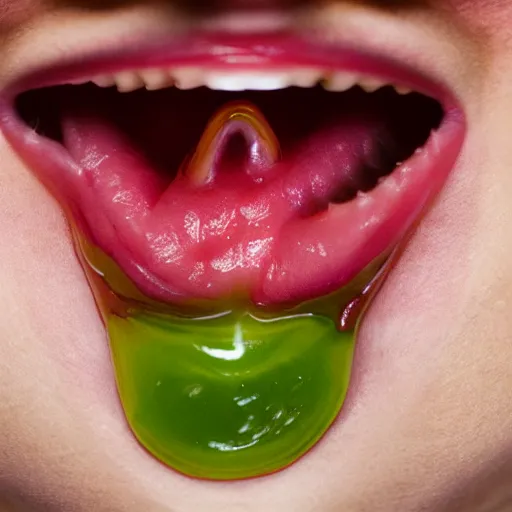 Image similar to soaking wet juicy uvula, 8 k, cinematic