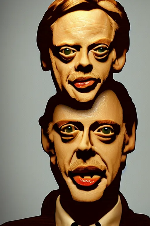 Prompt: film still of steve buscemi made out of bread in the matrix, 4 k