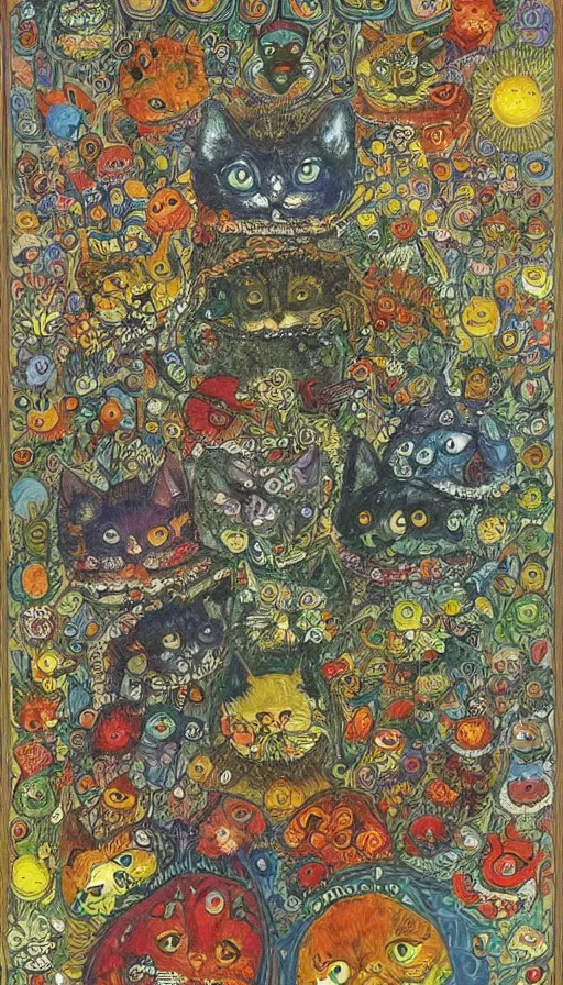 Image similar to The end of an organism, by Louis Wain