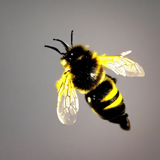 Prompt: a bee and fighter jet hybrid