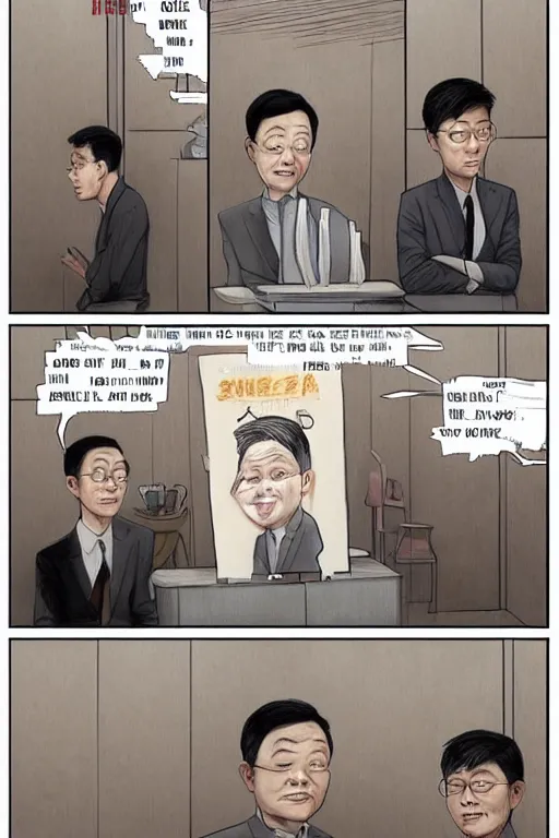 Prompt: politician buzzer freak me out, sketch and art by jacqueline e, color by bo feng lin