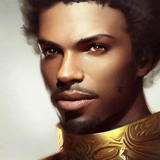 Prompt: portrait of slave knight alphonso, elegant, intricate, headshot, highly detailed, digital painting, artstation, concept art, sharp focus, illustration, art by artgerm and greg rutkowski and alphonse mucha