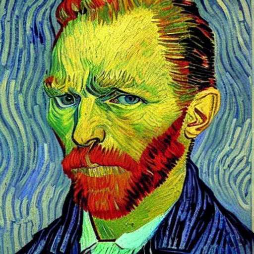 Prompt: vincent van gogh style painting of hank from breaking bad