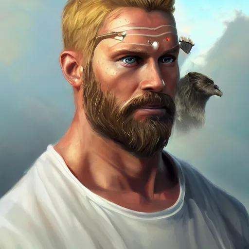 Image similar to portrait zeus, ultradetailed, digital art, irina french, heraldo ortega, mandy jurgens, golden ratio, art canvas, award winning, masterpiece trending on artstation 8 k 1 5 0 mpx