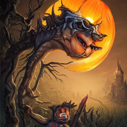 Image similar to Epic Halloween Fantasy Art by John Stephans