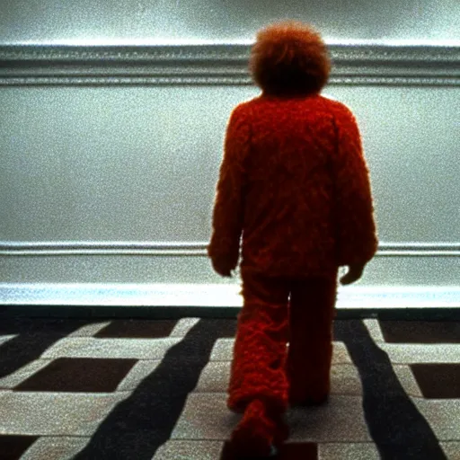 Image similar to A still of Ronald McDonald in The Shining (1980)