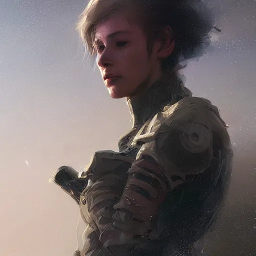 Prompt: space revolutionary, dirt, sci - fi, gorgeous portrait, intricate, elegant, volumetric lighting, scenery, digital painting, highly detailed, artstation, sharp focus, illustration, concept art, ruan jia, steve mccurry