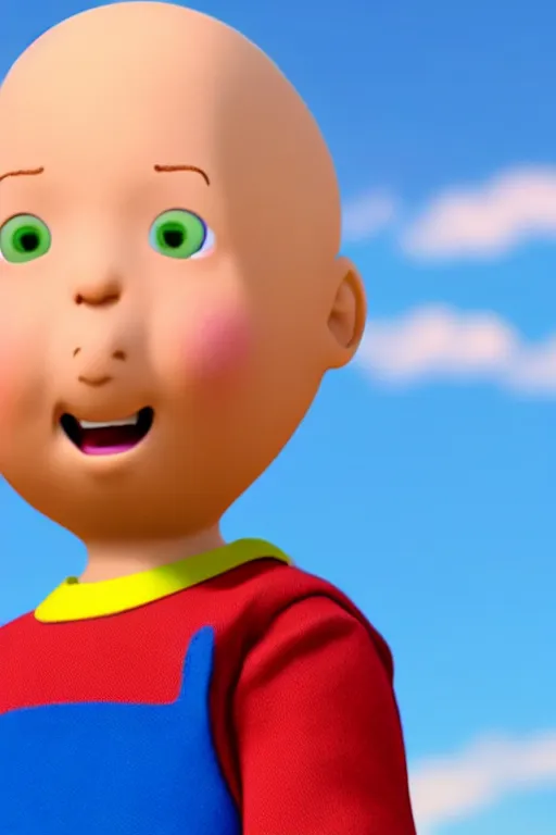 Image similar to caillou with hair, cinematic, detailed, ultra realistic, 4k