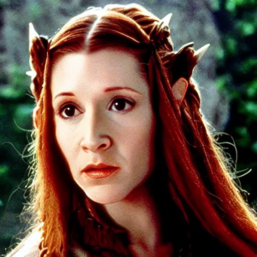 Prompt: young Carrie fisher as Tauriel