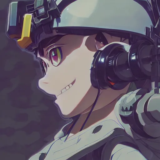 Prompt: hyper detailed miltary headgear special ops, illustration concept art anime key visual trending pixiv fanbox by wlop and greg rutkowski and makoto shinkai and studio ghibli and kyoto animation symmetrical facial features