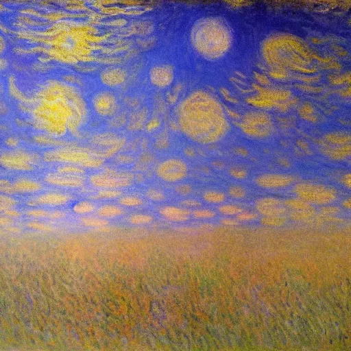 Prompt: Liminal space in outer space, by Monet