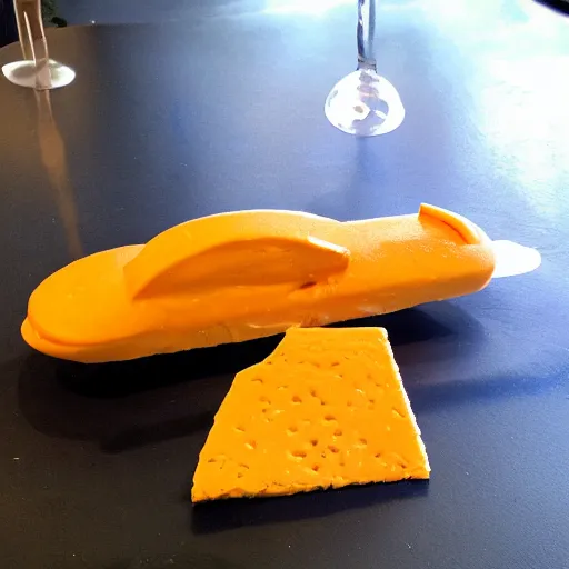 Prompt: airplane made of cheese, high quality