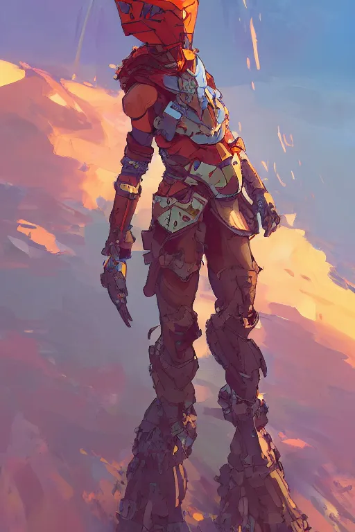 Image similar to combination suit armor aloy horizon forbidden west horizon zero dawn robot ninja mask helmet backpack tribal, art gta 5 comics, official fanart behance hd artstation by jesper ejsing, by rhads, makoto shinkai and lois van baarle, ilya kuvshinov, ossdraws radiating a glowing aura cgi rtx 2 0 2 2