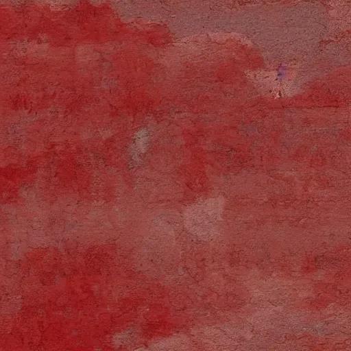 Image similar to a texture of an old red plaster wall by studio ghibli, thick brush strokes, matte, hand painted, oil painted, brush strokes, anime, stylized