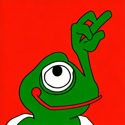 Prompt: pepe propaganda poster