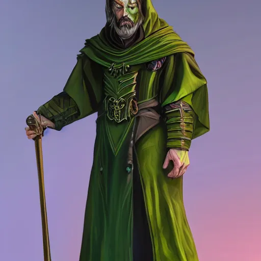 Prompt: Warlock, wearing dark green robes, controlling shadows, digital painting, D&D, highly detailed, 4k, sharp, smooth, by Greg_Rutkowsk