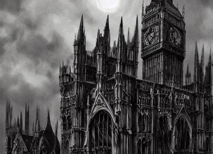 Prompt: vampires attacking london, gothic, horror, realistic, intricate, detailed, scary, beautiful, trending on artstation, masterpiece