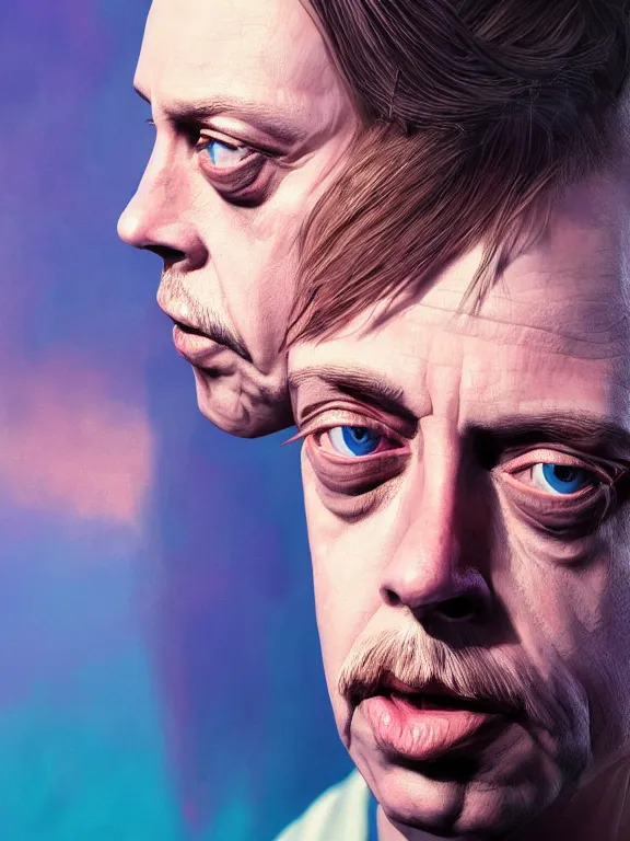 Prompt: portrait art of steve buscemi with a popsicle 8k ultra realistic , lens flare, atmosphere, glow, detailed,intricate, full of colour, cinematic lighting, trending on artstation, 4k, hyperrealistic, focused, extreme details,unreal engine 5, cinematic, masterpiece