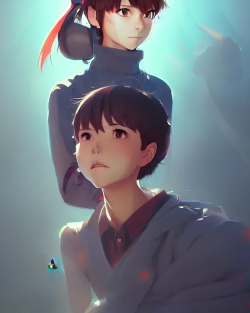 Image similar to tiktoker, portrait shinkai makoto studio ghibli studio key hideaki anno sakimichan stanley artgerm lau rossdraws james jean marc simonetti elegant highly detailed digital painting artstation pixiv