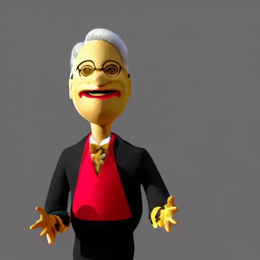 Image similar to Steve Martin as a marionette, 3d rendered style