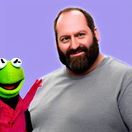 Prompt: Tom Segura as a Muppet, 4k —height 1024 —width 1024