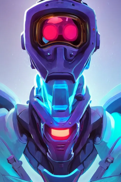 Image similar to epic mask helmet robot ninja portrait stylized as fornite style game design fanart by concept artist gervasio canda, behance hd by jesper ejsing, by rhads, makoto shinkai and lois van baarle, ilya kuvshinov, rossdraws global illumination radiating a glowing aura global illumination ray tracing hdr render in unreal engine 5