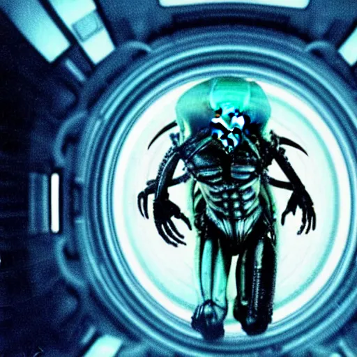 Image similar to a xenomorph inside an mri. alien : resurrection movie photograph.