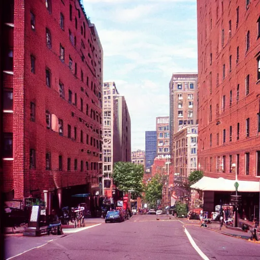 Image similar to boston days, photo, color, kodachrome, accurate, film grain