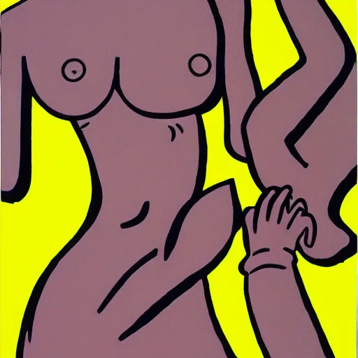 Image similar to “Drowning african american Girl” by Roy Lichtenstein