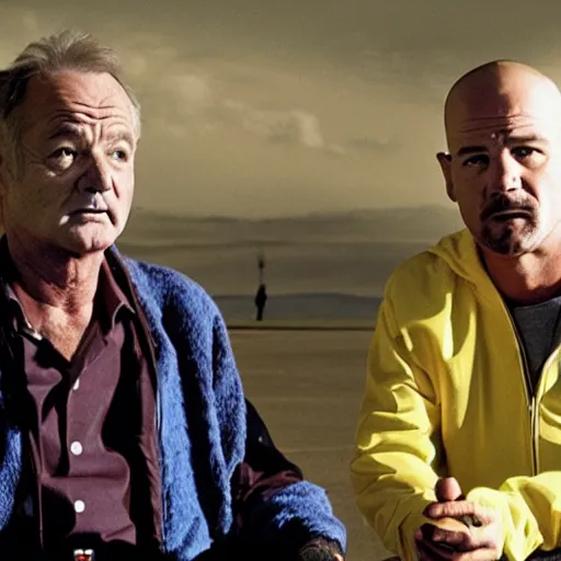 Image similar to bill murray playing a role in breaking bad, film still, promotional shot