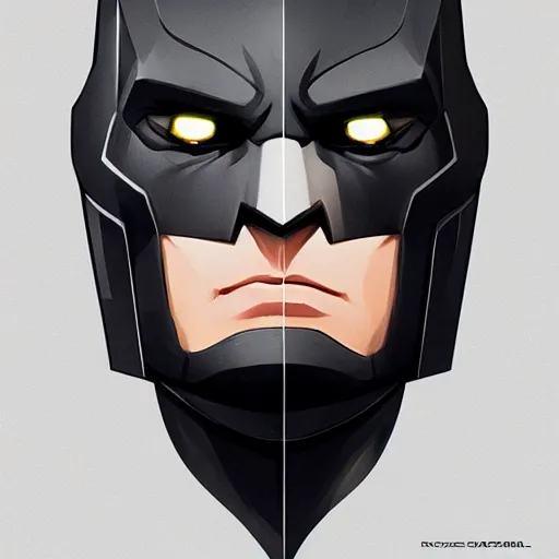 Image similar to face icon stylized minimalist batman, loftis, cory behance hd by jesper ejsing, by rhads, makoto shinkai and lois van baarle, ilya kuvshinov, rossdraws global illumination