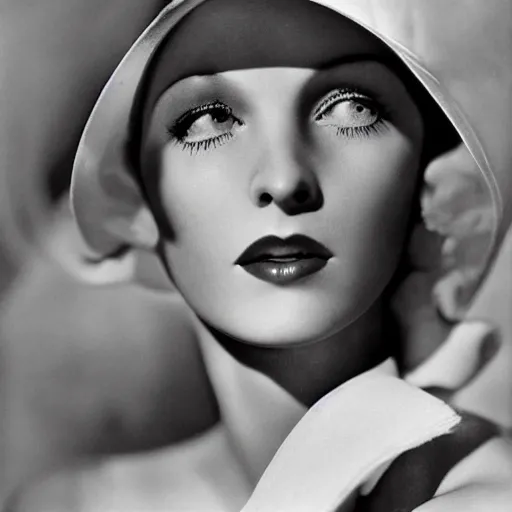 Prompt: close up of face of fashion model, photo by horst p. horst, 1 9 3 0, highly detailed