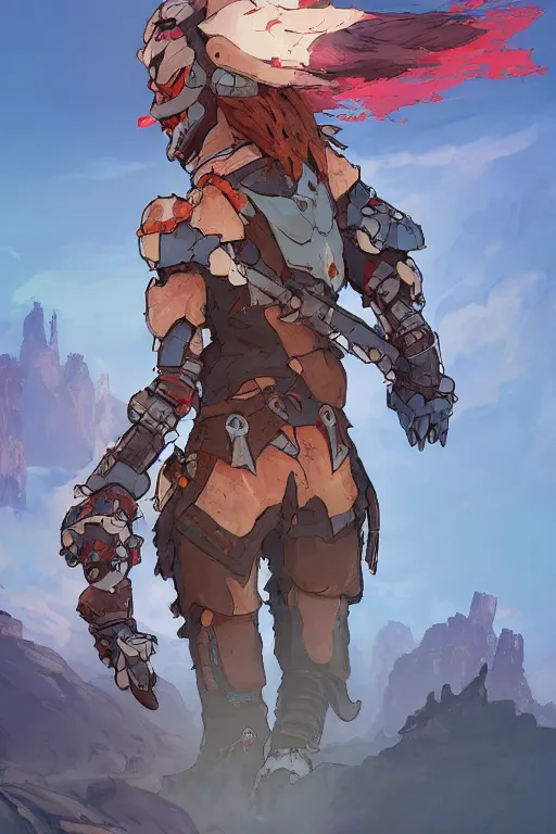 Image similar to combination suit armor aloy horizon forbidden west horizon zero dawn robot ninja mask helmet backpack tribal, art gta 5 comics, official fanart behance hd artstation by jesper ejsing, by rhads, makoto shinkai and lois van baarle, ilya kuvshinov, ossdraws radiating a glowing aura cgi rtx 2 0 2 2