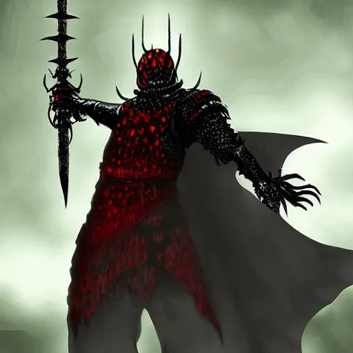 Image similar to ladybug as a dark souls boss, digital art