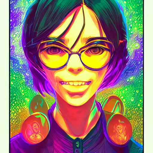 Image similar to skill magic geek inside matrix deepdream radiating a glowing aura stuff loot legends stylized digital illustration video game icon artstation lois van baarle, ilya kuvshinov, rossdraws,