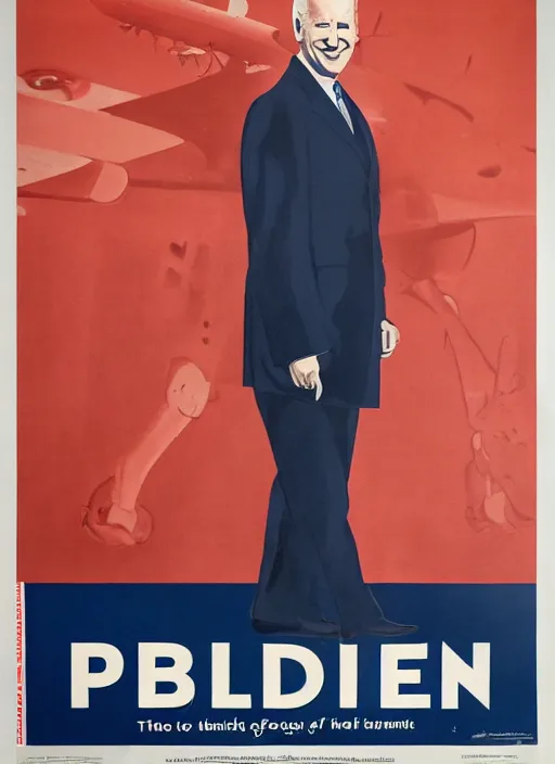 Image similar to joe biden in a ww 2 propaganda poster