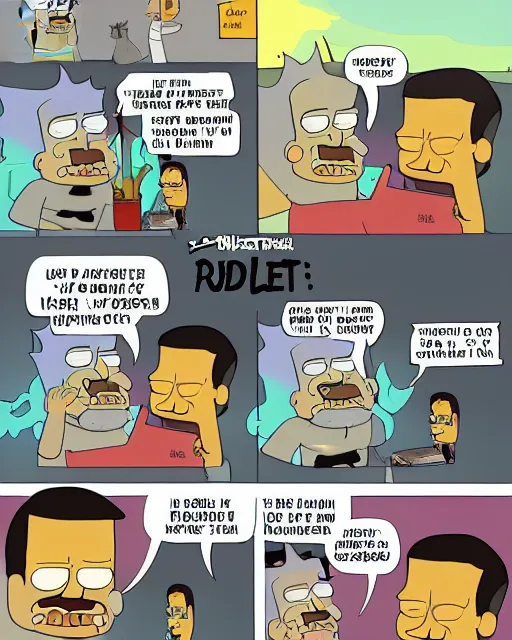 Image similar to duterte in the style of justin roiland, cinematic lighting, style of rick & morty, photographic, photography. by justin roiland