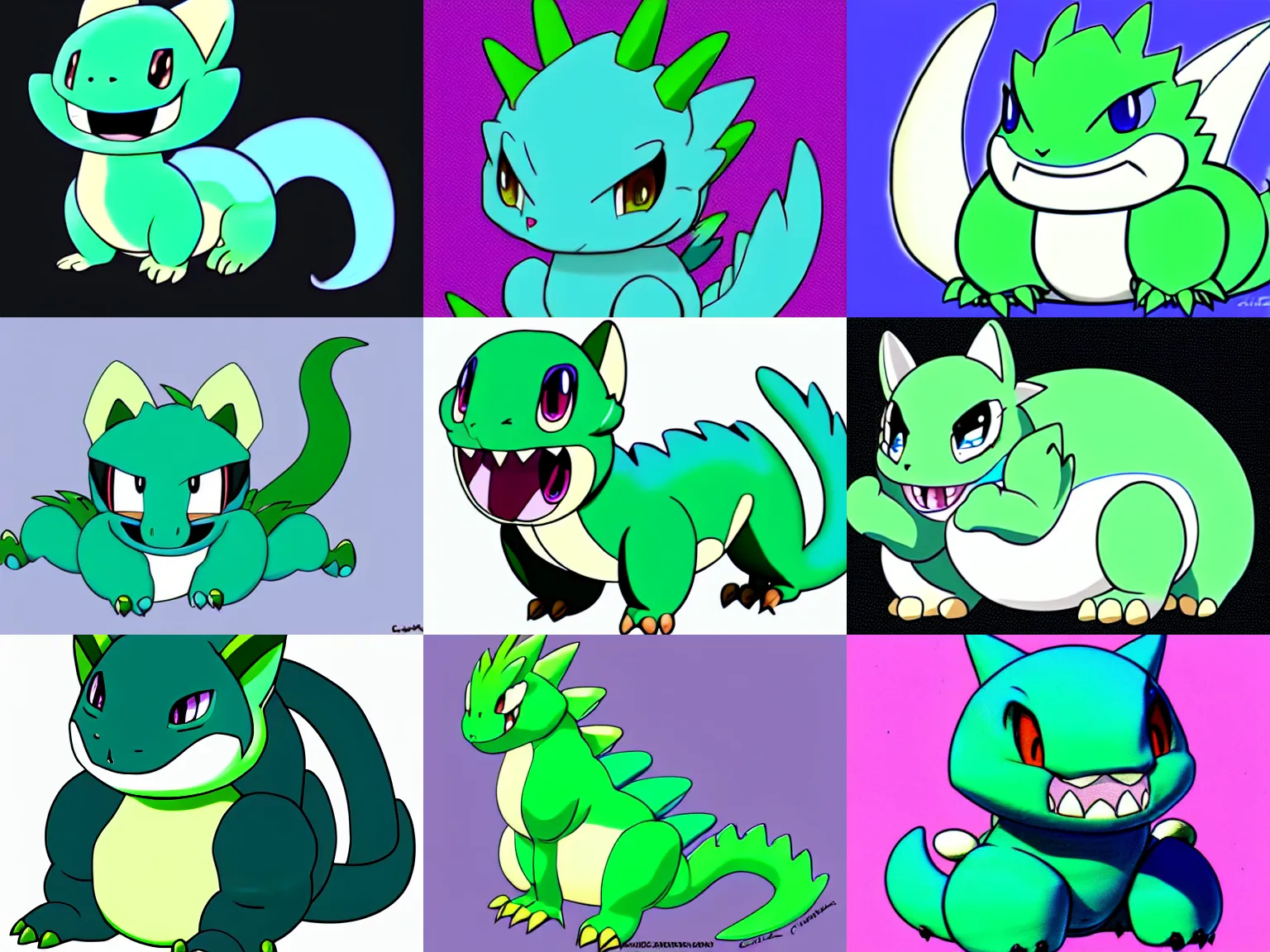 Prompt: a cartoon of a chubby blue and green chubby chubby cute chibi chubby dragon, concept art by Ken Sugimori, featured on deviantart, furry art, chubby, furaffinity, deviantart hd, cel shading, chubby, commission for