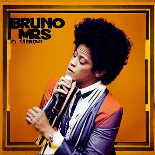 Image similar to Bruno Mars R&B album from the 1970s