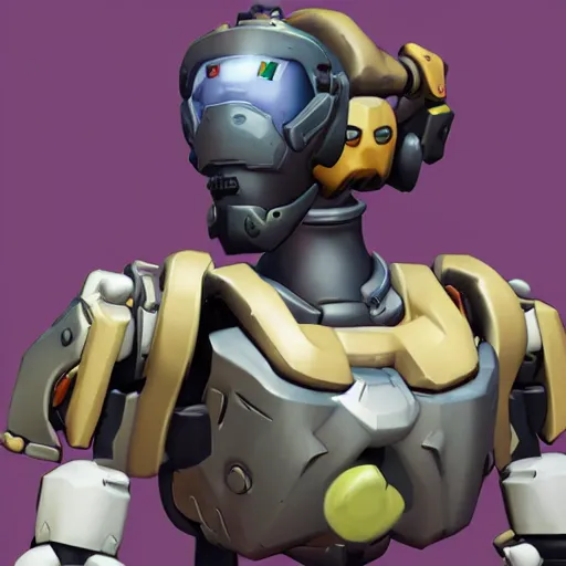 Image similar to new overwatch character, margaret thatcher, the iron lady, mech suit, hammer
