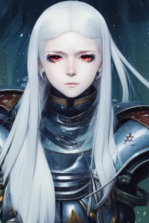 Prompt: portrait of Anime sister of battle, Warhammer 40000, cute-fine-face, white-hair pretty face, realistic shaded Perfect face, fine details. Anime. realistic shaded lighting by Ilya Kuvshinov katsuhiro otomo ghost-in-the-shell, magali villeneuve, artgerm, rutkowski, WLOP Jeremy Lipkin and Giuseppe Dangelico Pino and Michael Garmash and Rob Rey